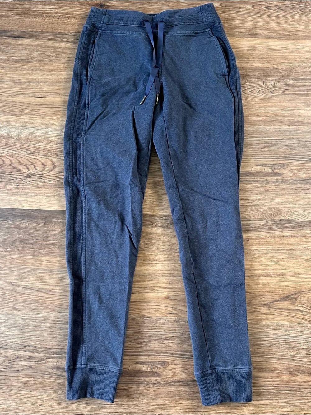 Lululemon Scuba Mid Rise Jogger Pants Women 2 Navy Blue Sweatpants 2016 Travel